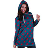 Navy Polka Dot Hoodie Dress-grizzshop