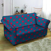 Navy Polka Dot Loveseat Cover-grizzshop