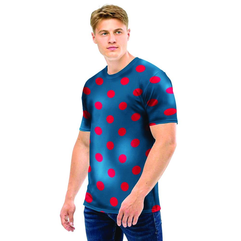 Navy Polka Dot Men T Shirt-grizzshop