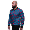 Navy Polka Dot Men's Bomber Jacket-grizzshop