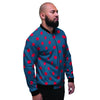 Navy Polka Dot Men's Bomber Jacket-grizzshop