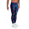 Navy Polka Dot Men's Leggings-grizzshop