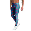 Navy Polka Dot Men's Leggings-grizzshop