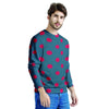 Navy Polka Dot Men's Sweatshirt-grizzshop