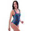 Navy Polka Dot One Piece Swimsuite-grizzshop