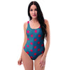 Navy Polka Dot One Piece Swimsuite-grizzshop