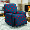 Navy Polka Dot Recliner Cover-grizzshop