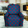 Navy Polka Dot Recliner Cover-grizzshop