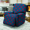 Navy Polka Dot Recliner Cover-grizzshop