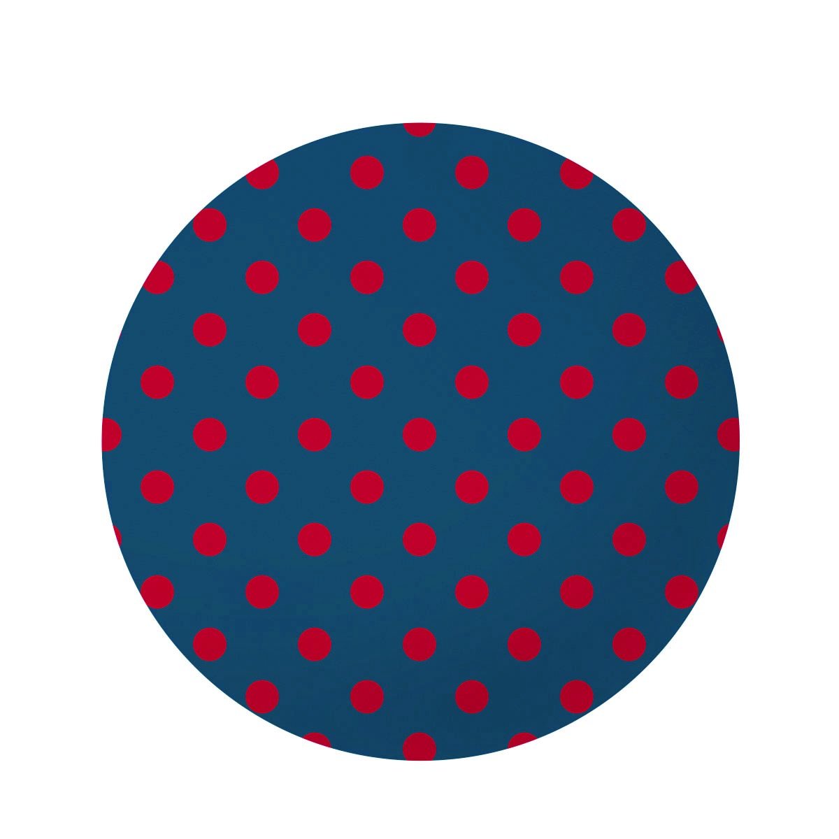 Navy Polka Dot Round Rug-grizzshop