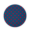 Navy Polka Dot Round Rug-grizzshop