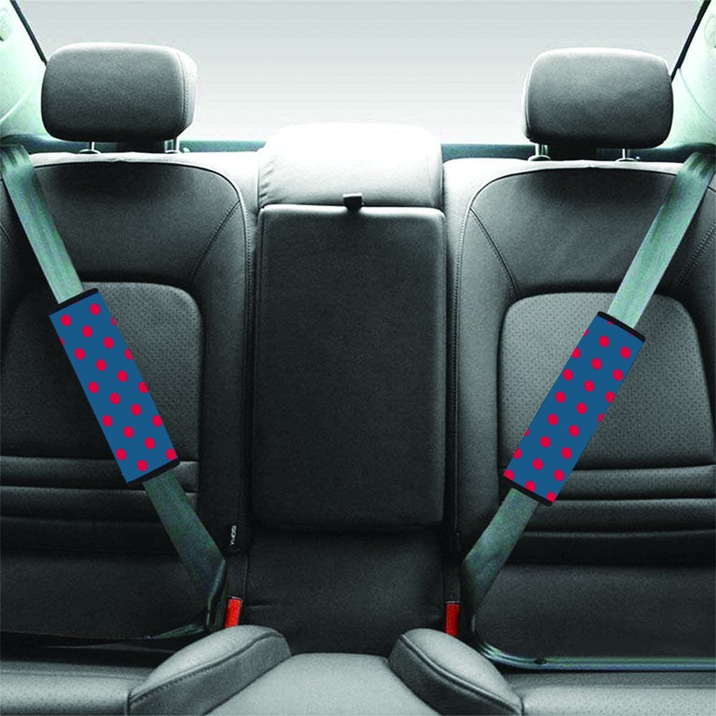 Navy Polka Dot Seat Belt Cover-grizzshop