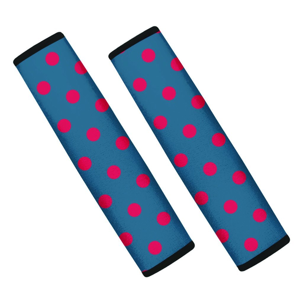 Navy Polka Dot Seat Belt Cover-grizzshop