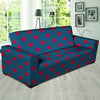 Navy Polka Dot Sofa Cover-grizzshop