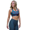 Navy Polka Dot Sports Bra-grizzshop