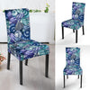 Navy Snail Pattern Print Chair Cover-grizzshop