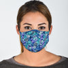 Navy Snail Pattern Print Face Mask-grizzshop