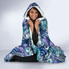 Navy Snail Pattern Print Hooded Blanket-grizzshop