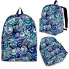 Navy Snail Pattern Print Premium Backpack-grizzshop