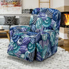 Navy Snail Pattern Print Recliner Cover-grizzshop