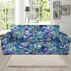 Navy Snail Pattern Print Sofa Covers-grizzshop