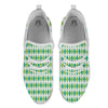 Navy White And Green Argyle Print Pattern White Athletic Shoes-grizzshop