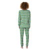 Navy White And Green Argyle Print Pattern Women's Pajamas-grizzshop