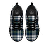 Navy White And Green Plaid Print Pattern Black Sneaker-grizzshop