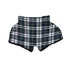 Navy White And Green Plaid Print Pattern Muay Thai Boxing Shorts-grizzshop