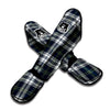 Navy White And Green Plaid Print Pattern Muay Thai Shin Guards-grizzshop