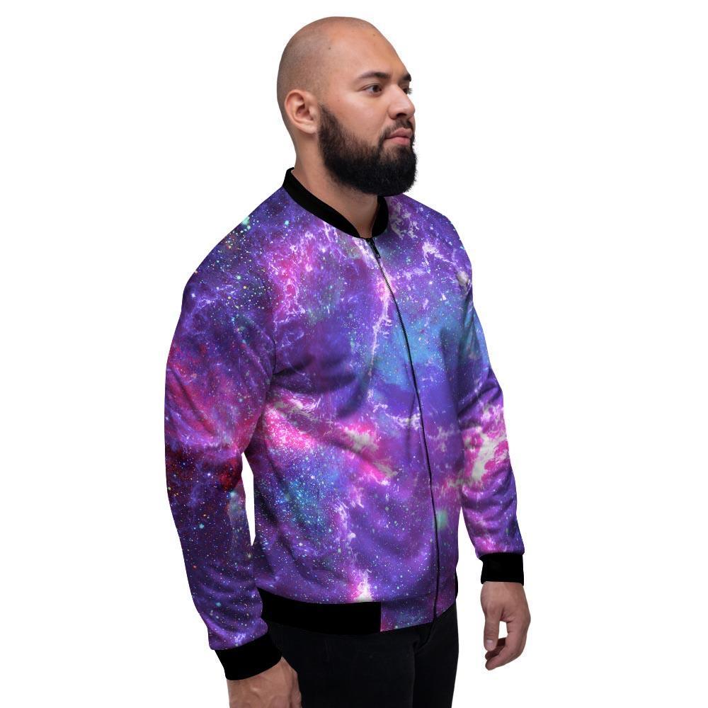 Nebula Galaxy Space Men's Bomber Jacket-grizzshop