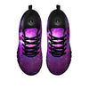 Nebula Galaxy Space Purple Stars Print Black Sneaker-grizzshop