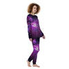 Nebula Galaxy Space Purple Stars Print Women's Pajamas-grizzshop