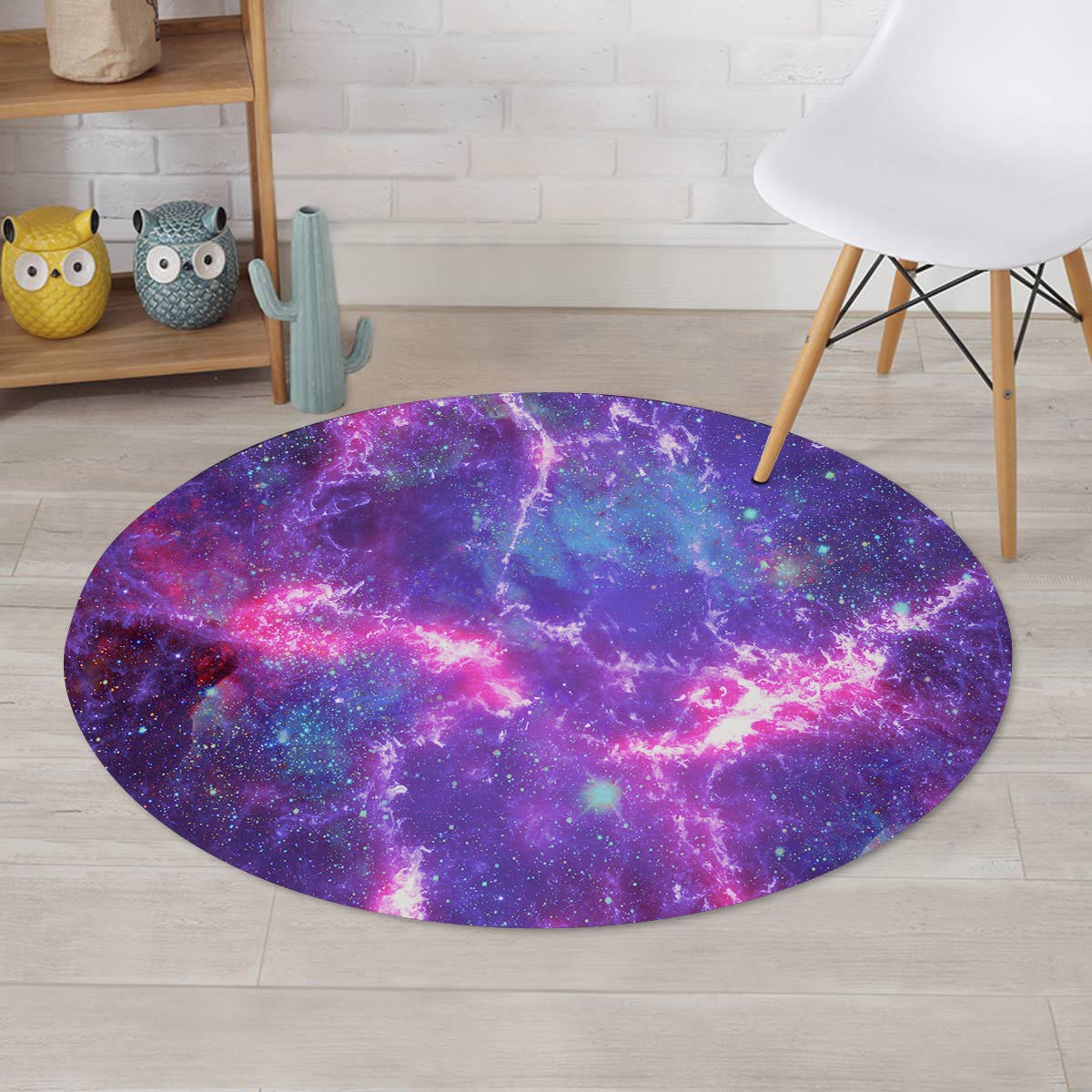 Nebula Galaxy Space Round Rug-grizzshop