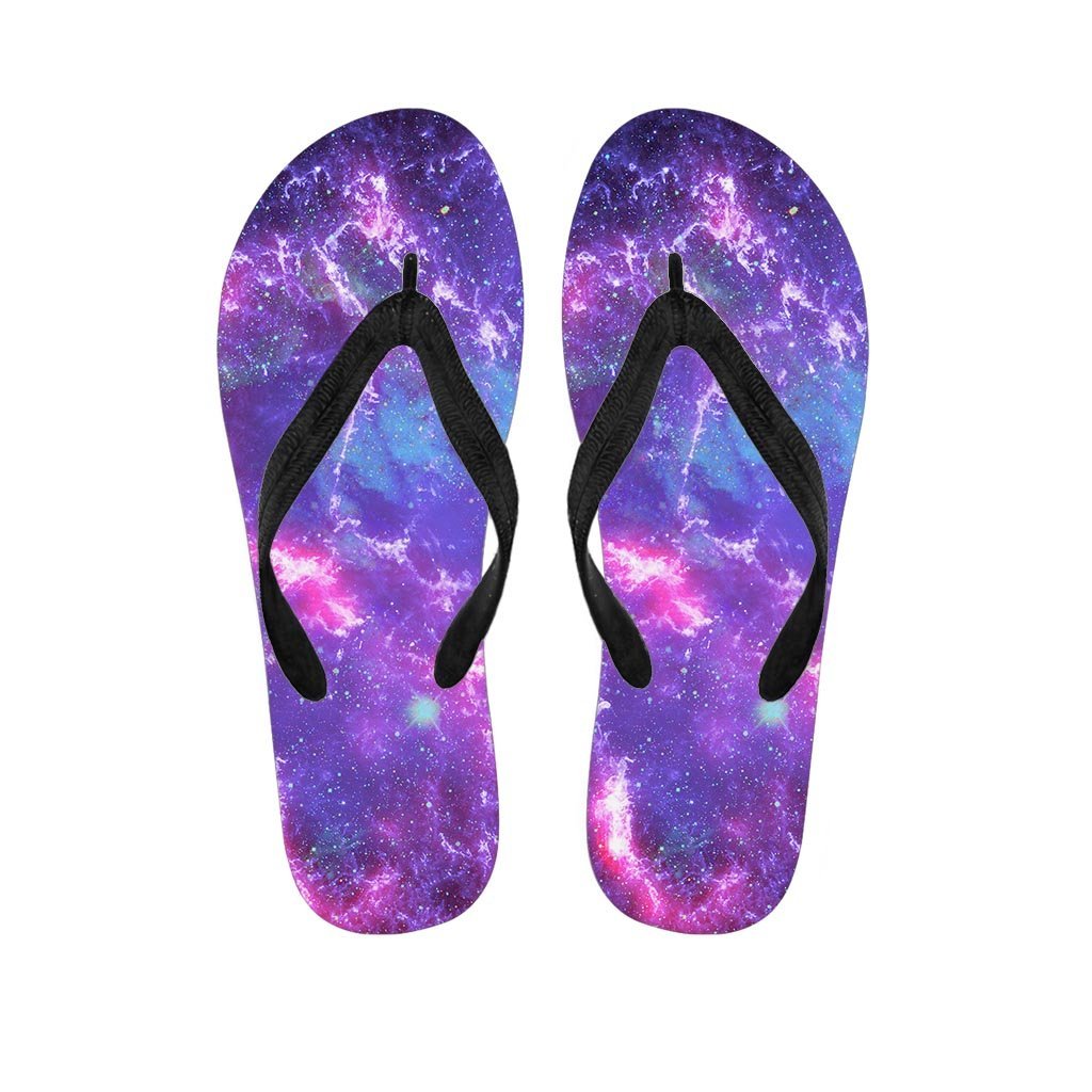 Nebula Galaxy Space Women's Flip Flops-grizzshop
