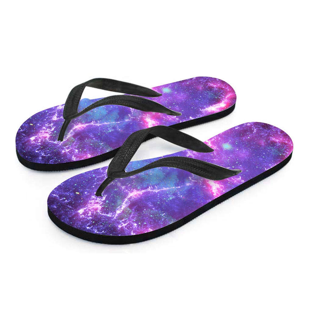 Nebula Galaxy Space Women's Flip Flops-grizzshop