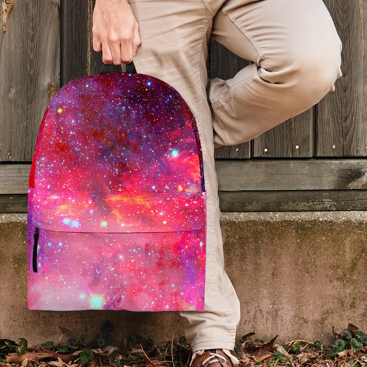 Nebula Red Galaxy Space Backpack-grizzshop