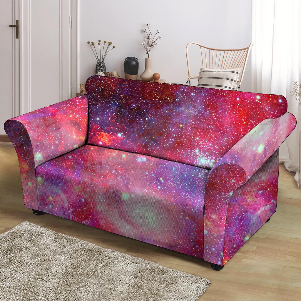 Nebula Red Galaxy Space Loveseat Cover-grizzshop