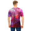 Nebula Red Galaxy Space Men T Shirt-grizzshop