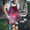 Nebula Red Galaxy Space Men's Apron-grizzshop