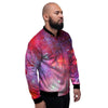 Nebula Red Galaxy Space Men's Bomber Jacket-grizzshop