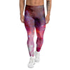 Nebula Red Galaxy Space Men's Leggings-grizzshop