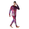 Nebula Red Galaxy Space Men's Pajamas-grizzshop