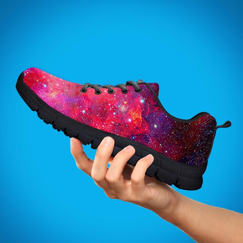 Nebula Red Galaxy Space Men's Sneakers-grizzshop