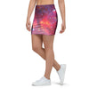 Nebula Red Galaxy Space Mini Skirt-grizzshop