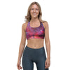 Nebula Red Galaxy Space Sports Bra-grizzshop