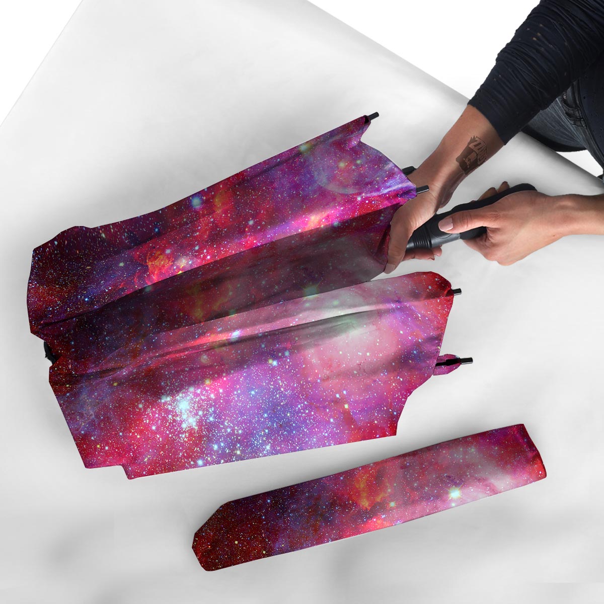 Nebula Red Galaxy Space Umbrella-grizzshop