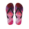 Nebula Red Galaxy Space Women's Flip Flops-grizzshop