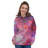 Nebula Red Galaxy Space Women's Hoodie-grizzshop