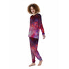 Nebula Red Galaxy Space Women's Pajamas-grizzshop